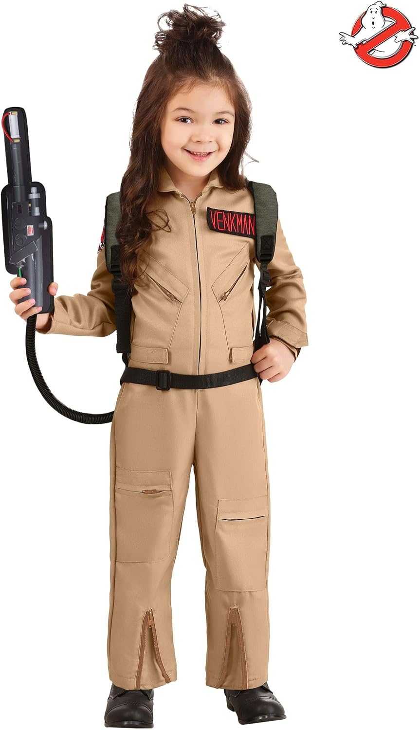 Fun Costumes Ghostbusters Jumpsuit for Toddlers with Proton Pack Backpack and Wand