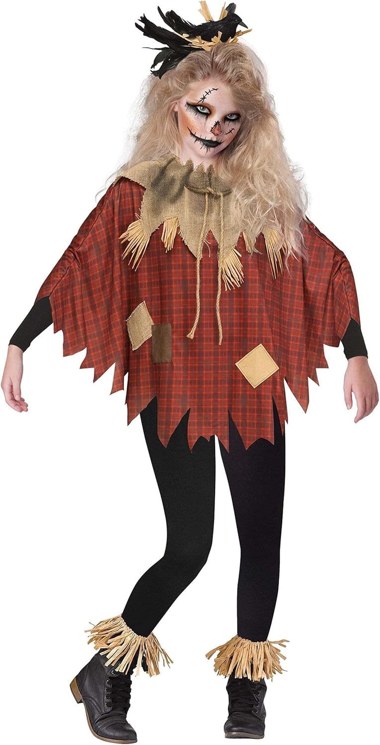 Scary Scarecrow Kids Poncho Standard 1