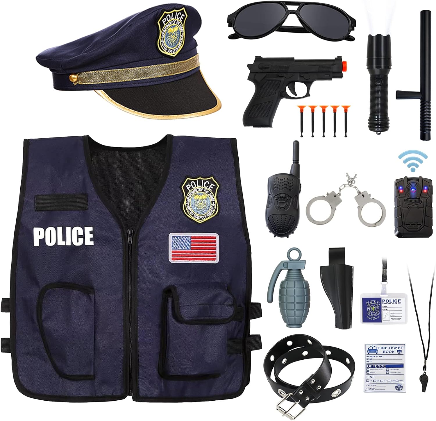 Police Officer Kids Costume Accessories Set