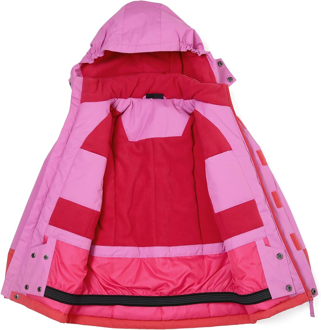 Endirad Stay Dry Warm Girls Waterproof Ski Jacket Windproof Rain Coat