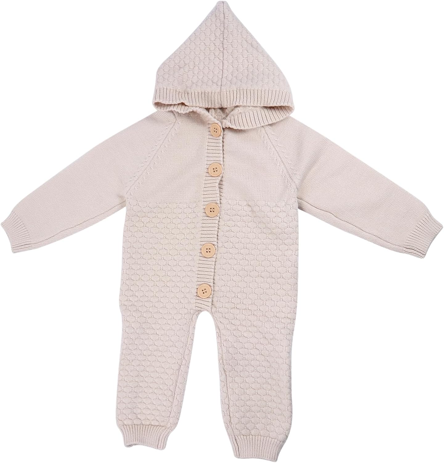 Newborn Baby Boy Romper Long Sleeve Jumpsuit with Hat