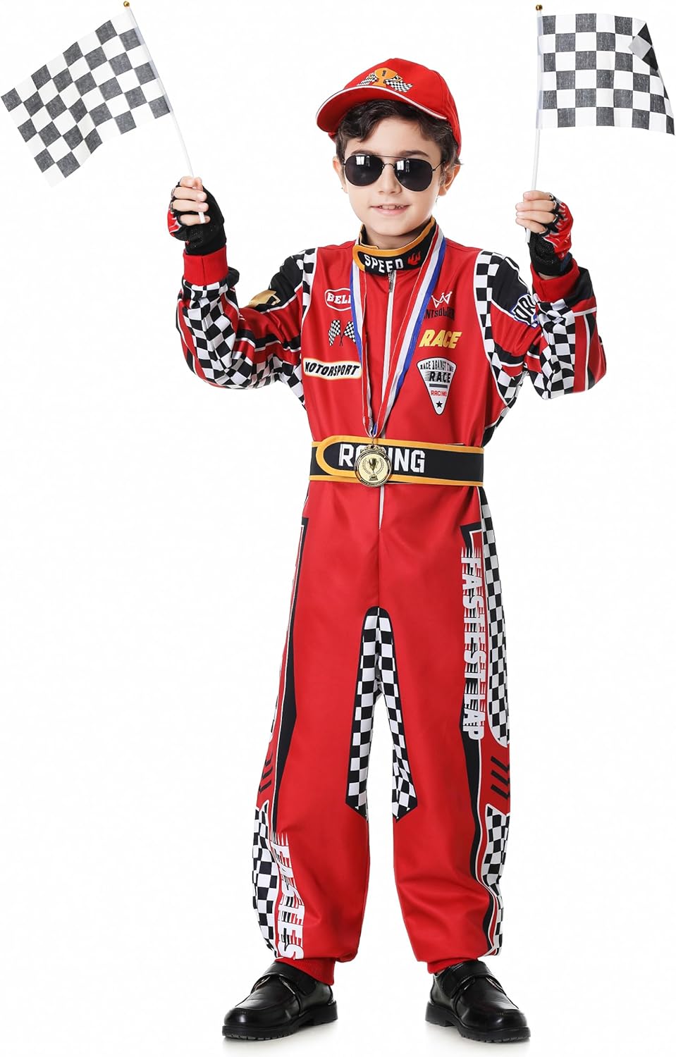 Cool Driver Racecar Costume Kids