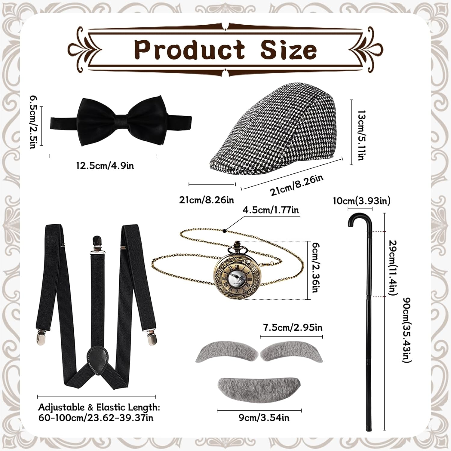 Fraiieon 1920s Gentleman Costume Set