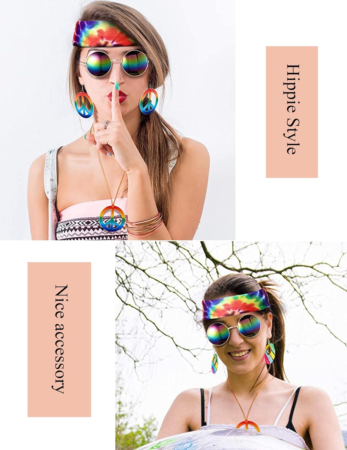 Hippie 4-Piece Costume Set for Boys