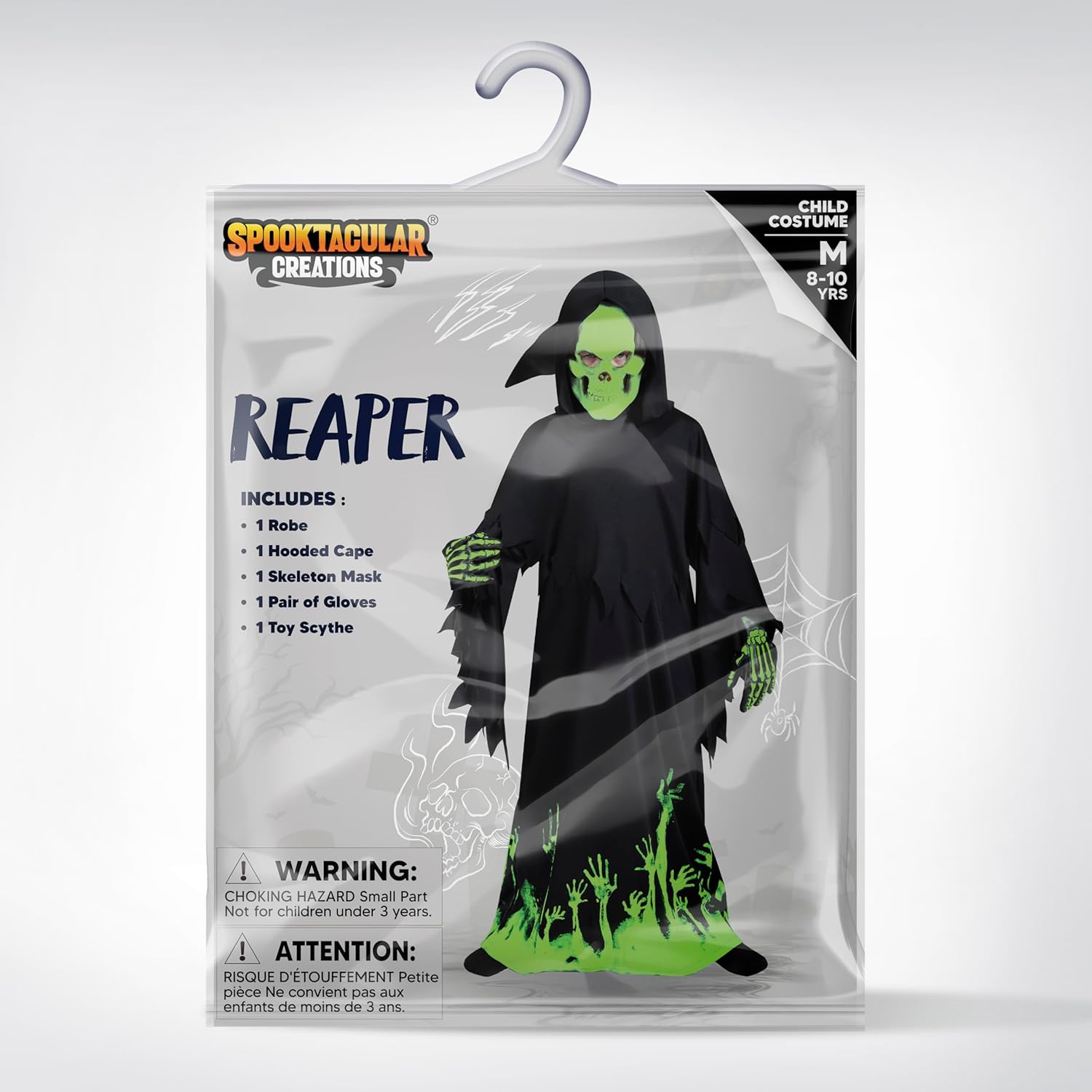 Glow-in-the-Dark Grim Reaper Costume for Boys