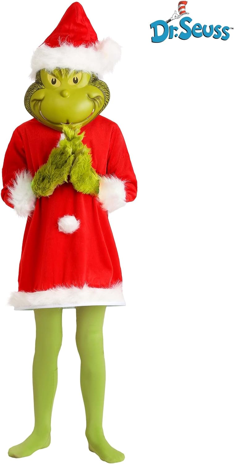 Kids Deluxe The Grinth Santa Costume with Mask