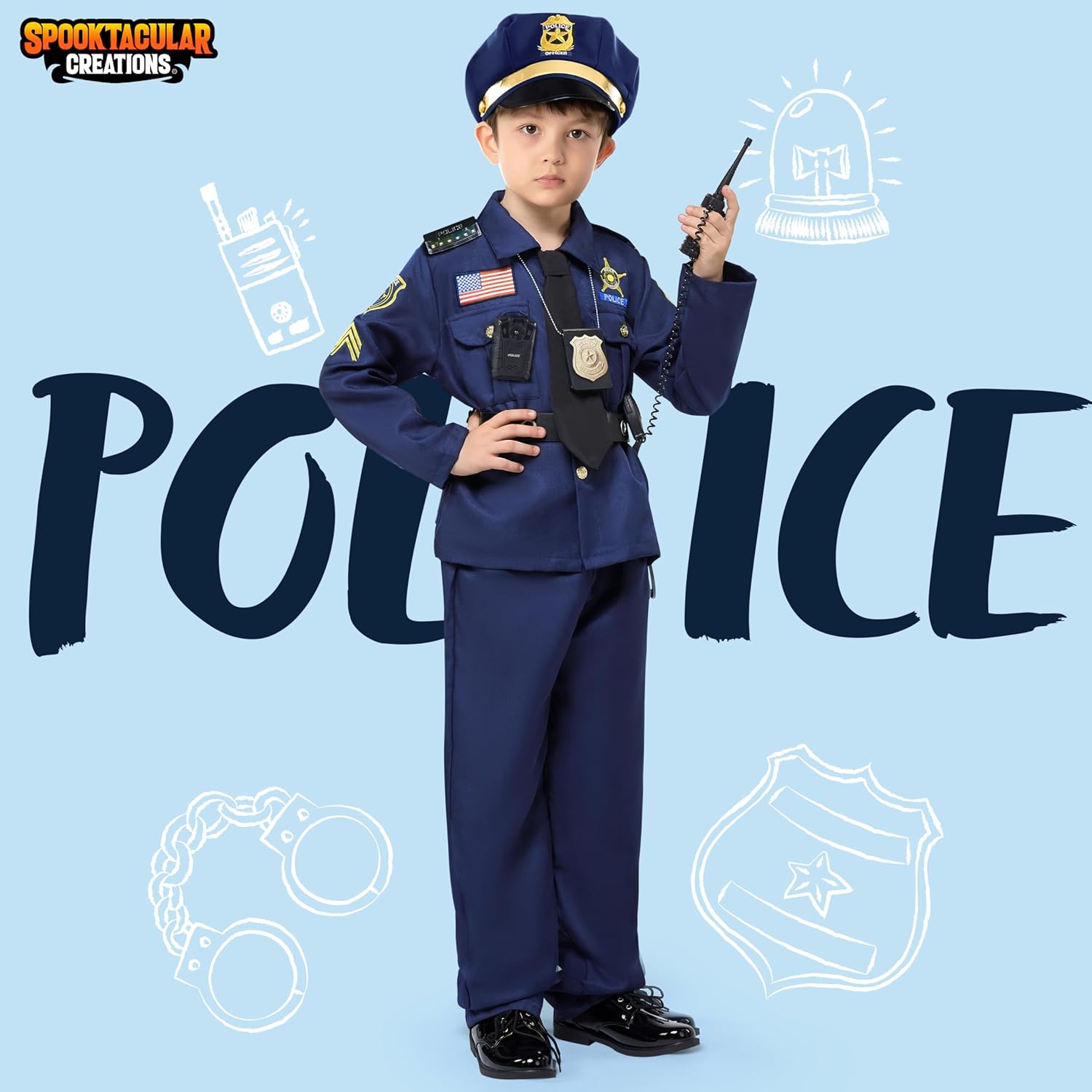 Spooktacular Creations Halloween Police Costume for Kids