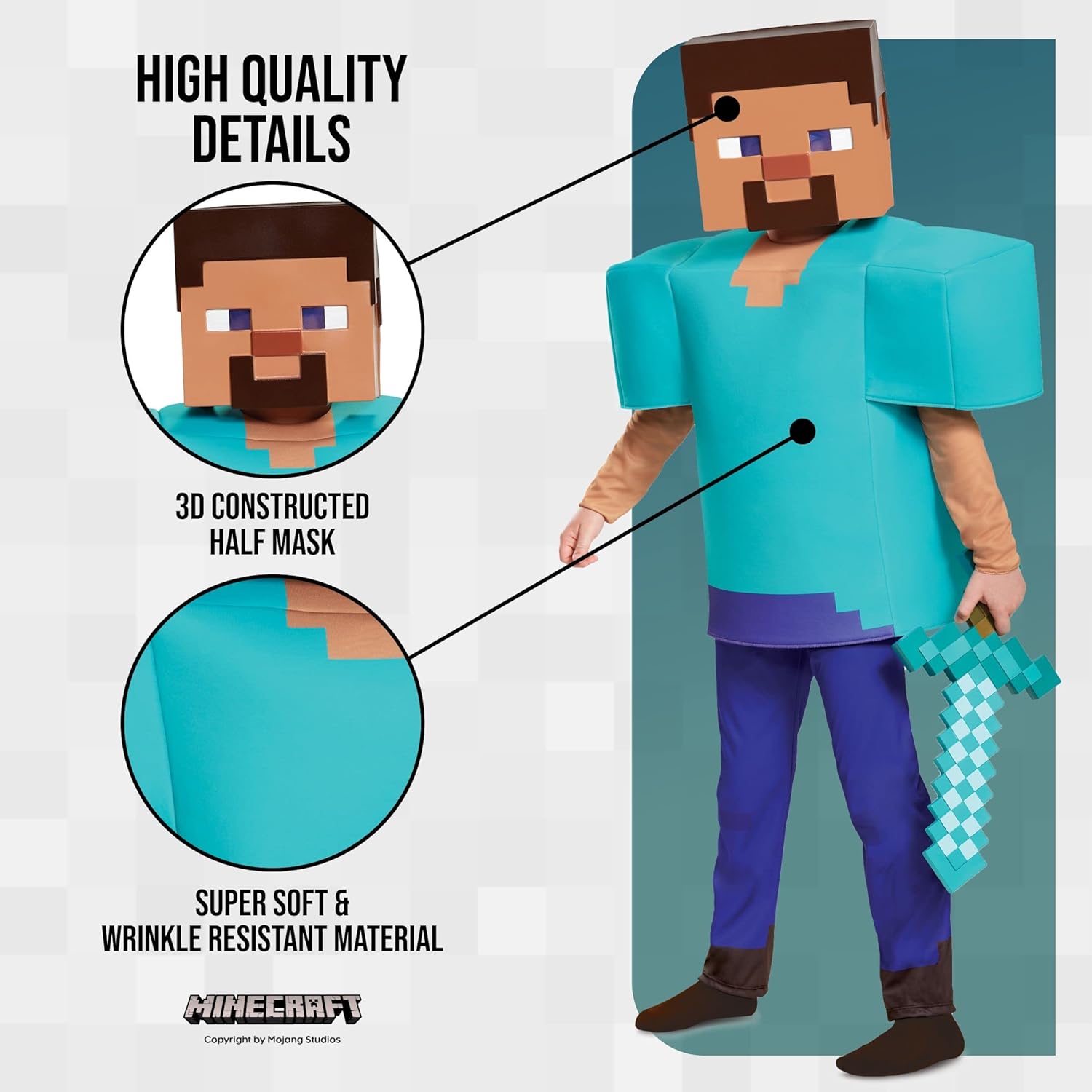 Slink into Style as Steve Disguise Minecraft costume