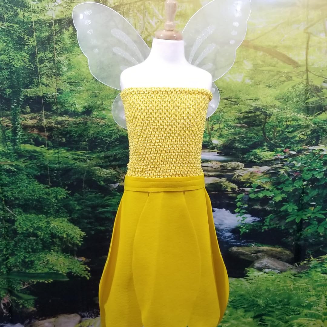 Yellow Light Fairy Costume for Kids and Adults