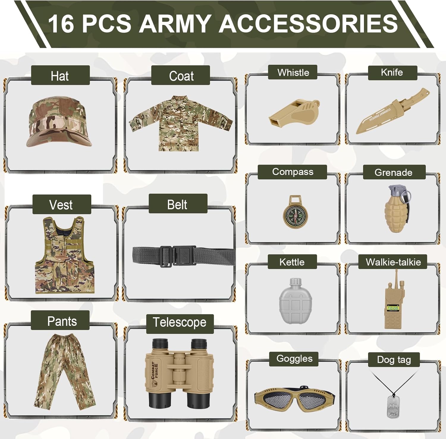 Army Costume Kids Tactical Camouflage