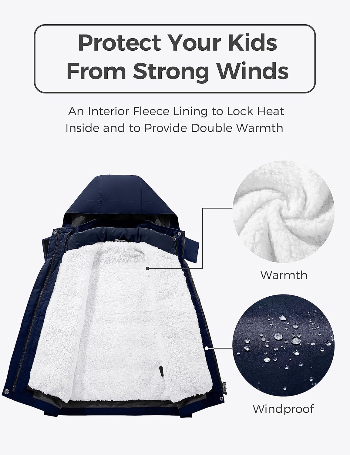 Wantdo Boys 3-in-1 Ski Jacket Waterproof Warm