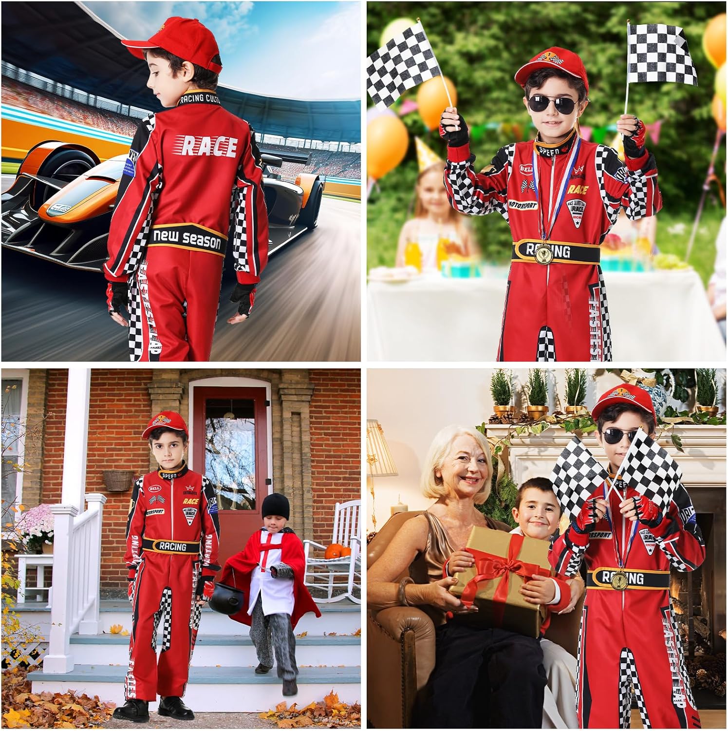 Cool Driver Racecar Costume Kids