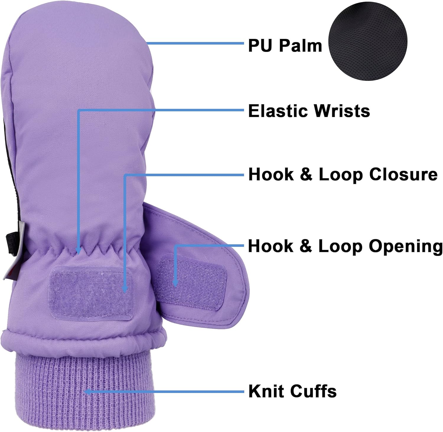 SimpliKids Waterproof Winter Gloves for Kids