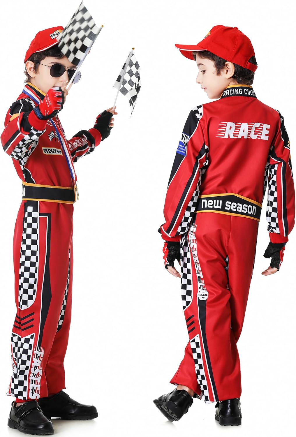 Cool Driver Racecar Costume Kids