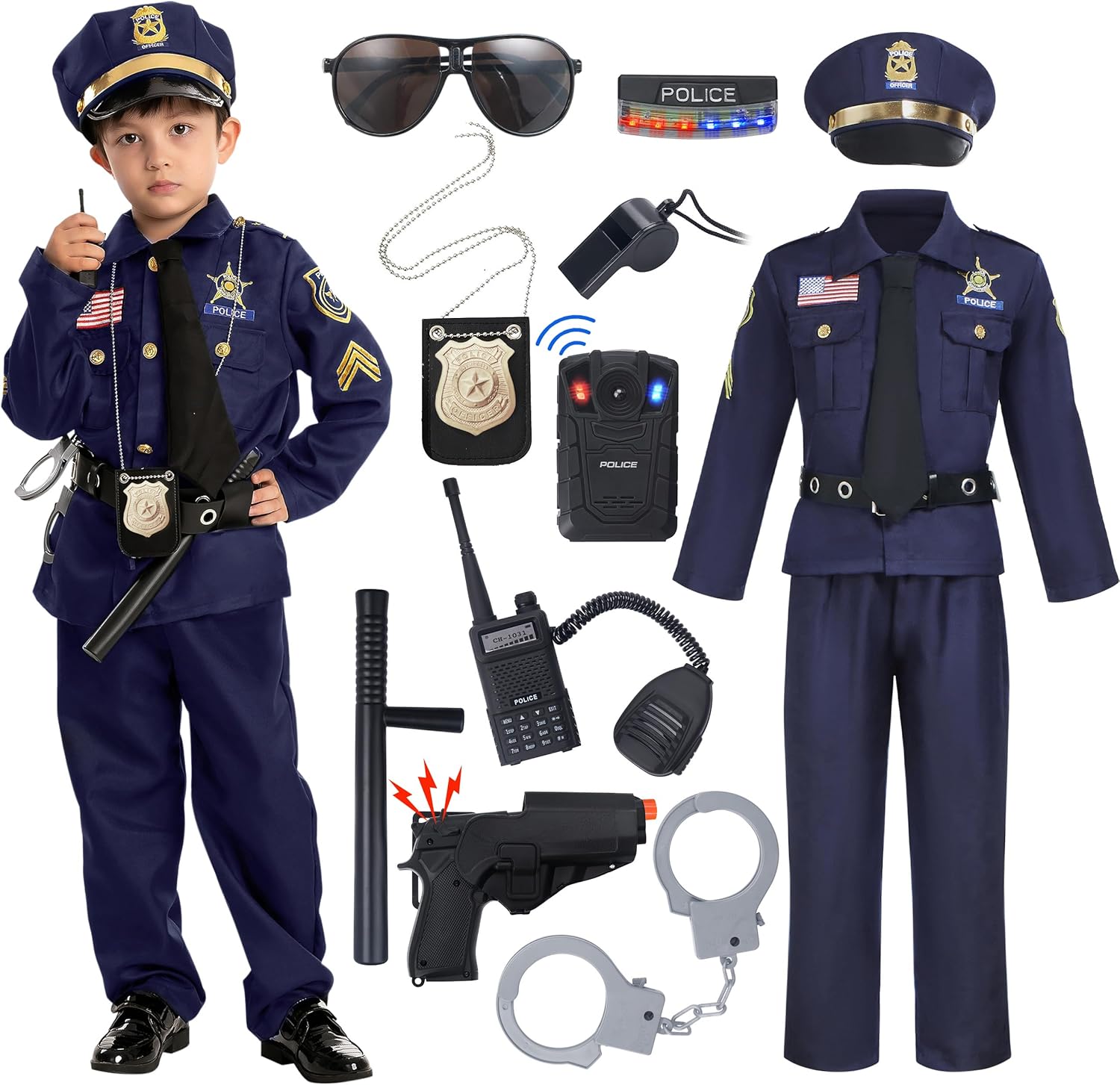 Spooktacular Creations Halloween Police Costume for Kids