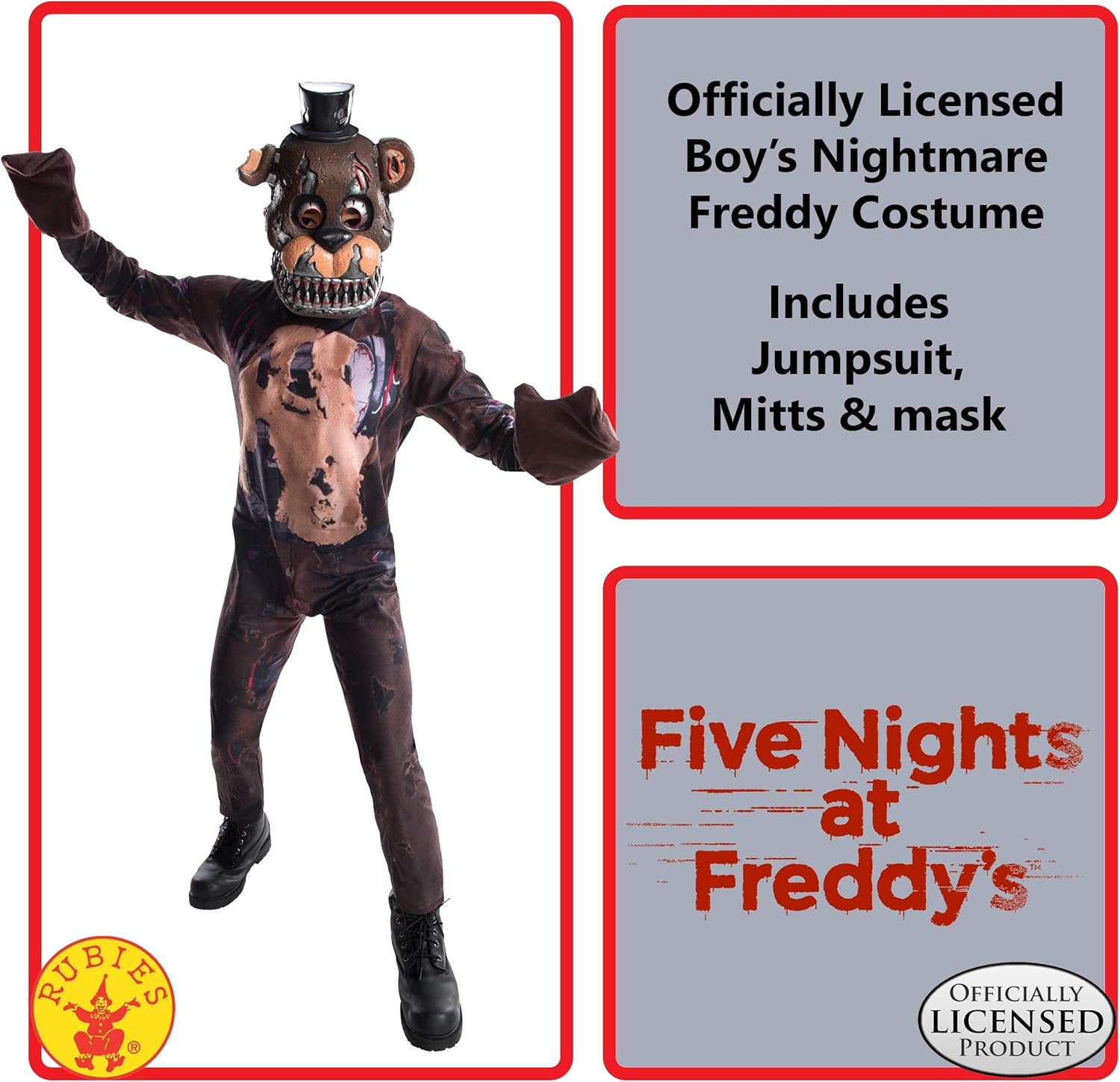 Rubies Five Nights At Freddys Nightmare Fazbear Boys Costume