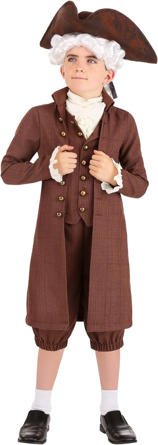 Historical John Adams Costume for Kids 100 Polyester Set