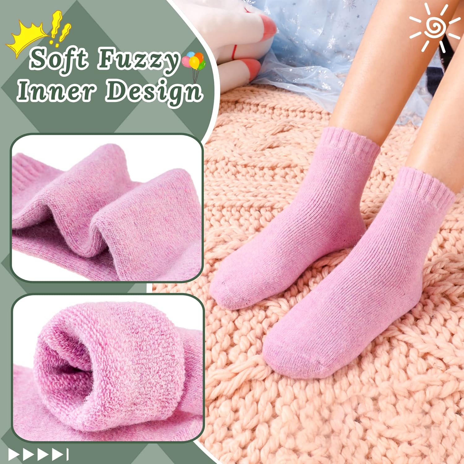 Perfect Warmness Comfy Kids Winter Socks