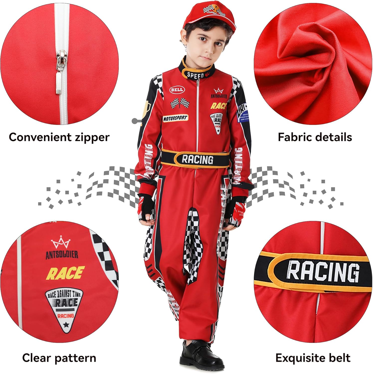 Cool Driver Racecar Costume Kids