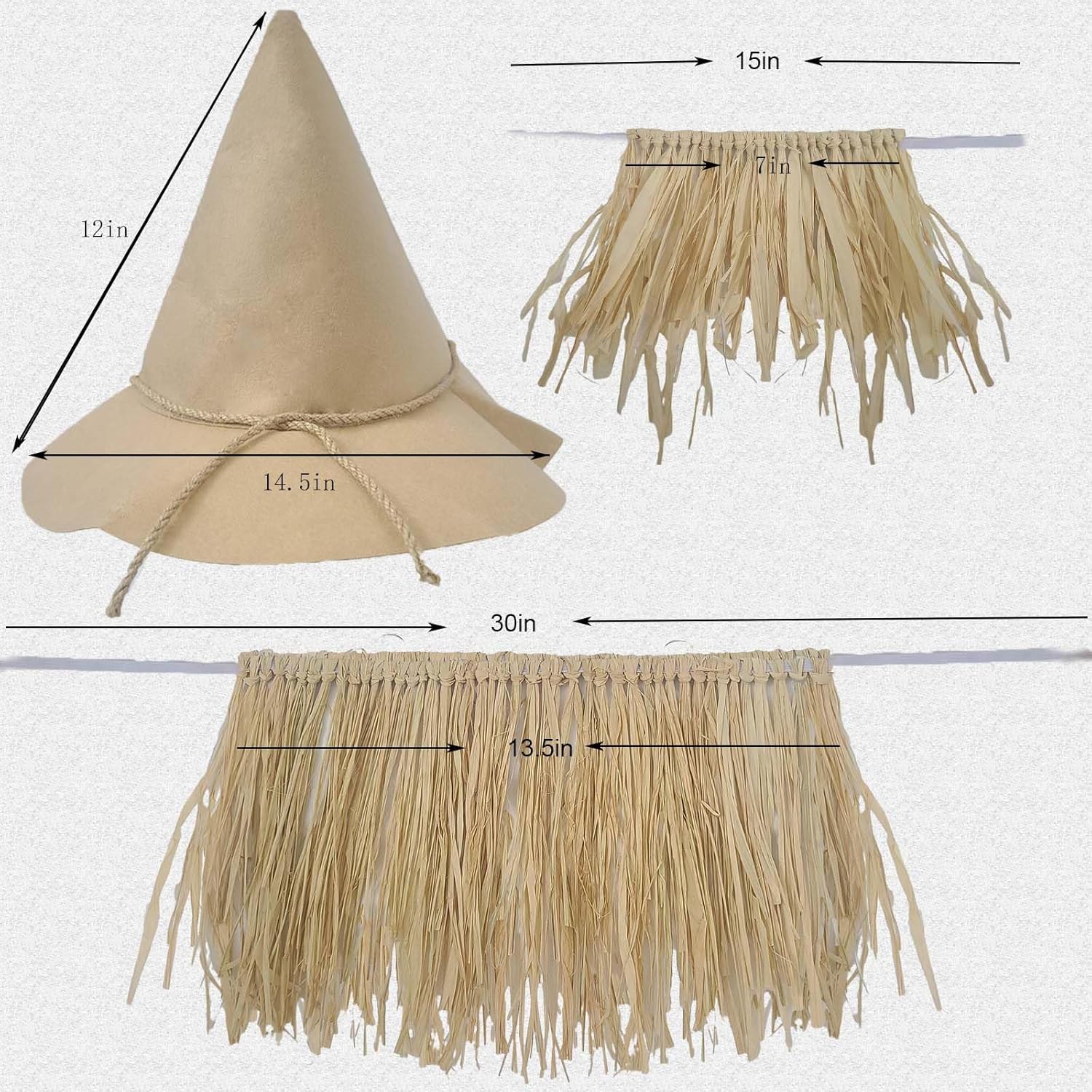 Halloween Scarecrow Costume for Men Women Kids and Adults
