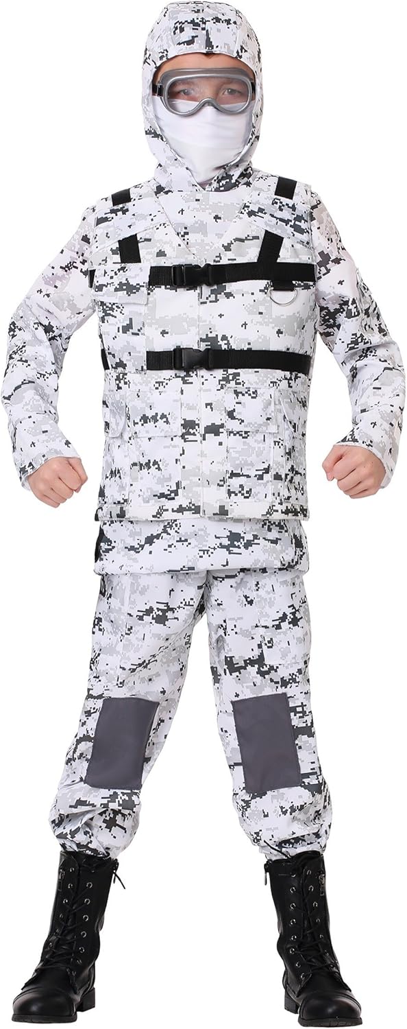 Kids Soldier Costume Real Feeling Camouflage