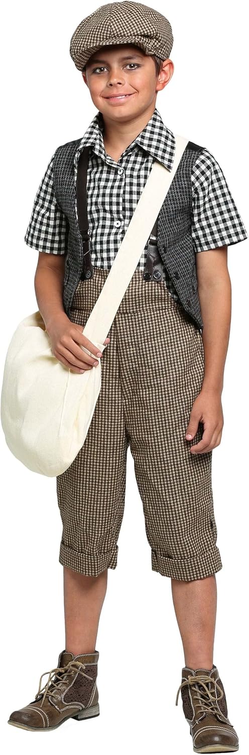 Kids 20s Newsie Costume Adventure in Time Fun and Stylish for Days