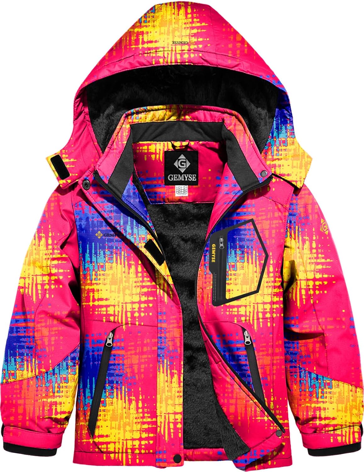 GEMYSE Girls Winter Waterproof Ski Snow Jacket