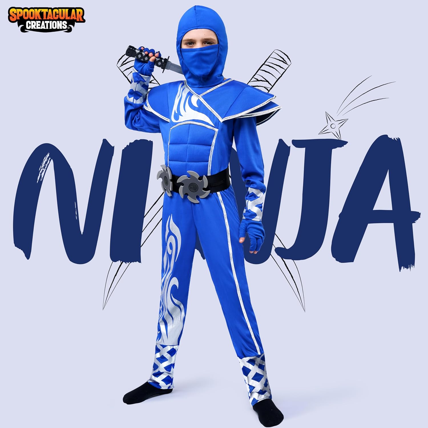 Spooktacular Kids Halloween Ninja Costume