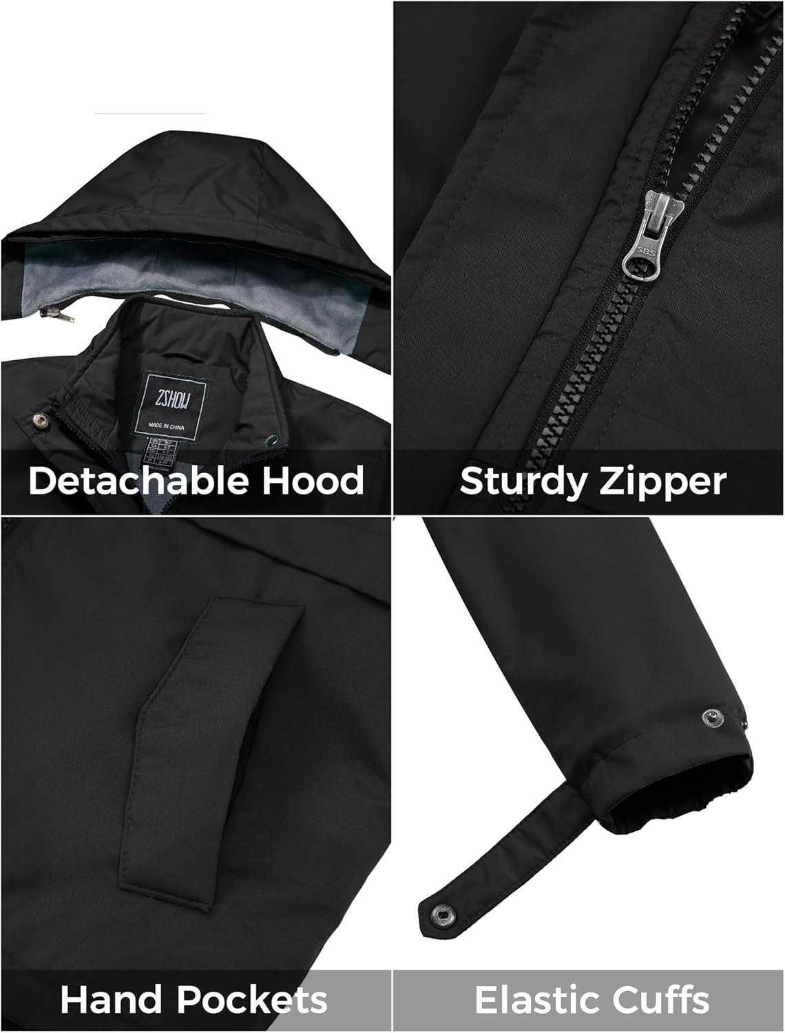 ZSHOW Girls Waterproof Ski Jacket Winter Parka Quilted Lining