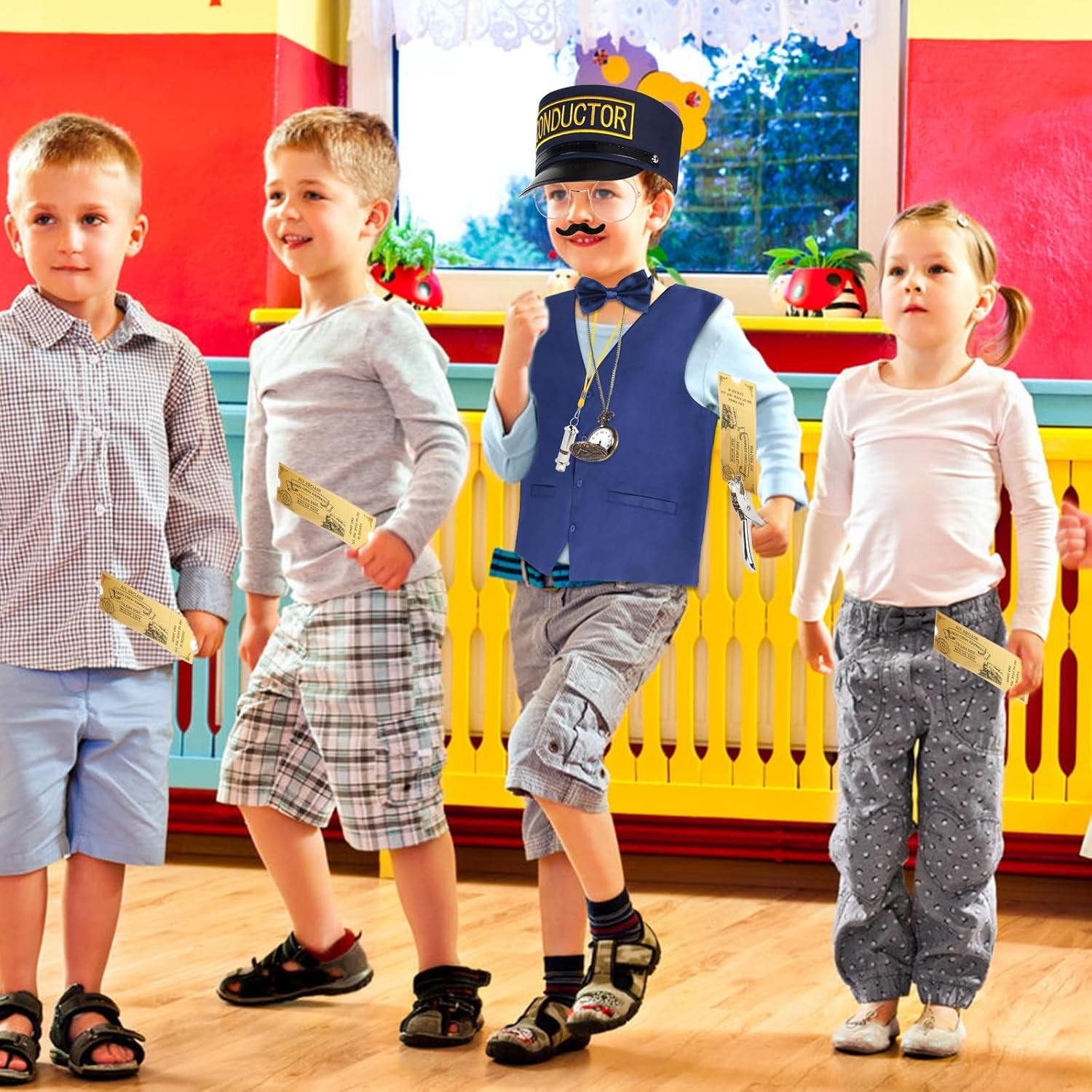 Kyson Train Conductor Costume 21Pcs Express Engineer Set