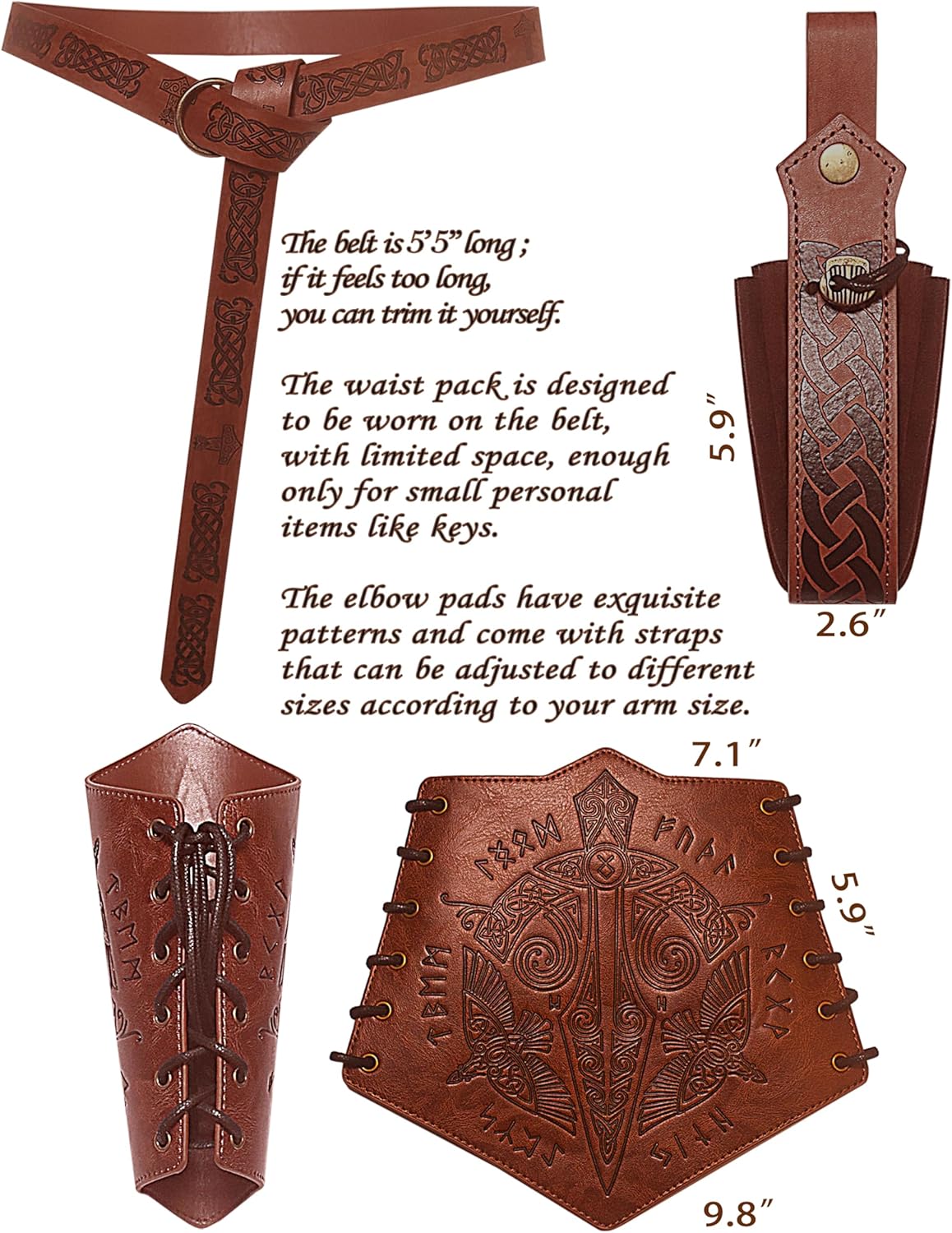 Feliardin Kids Medieval Costume Set for Boys 4-12Y