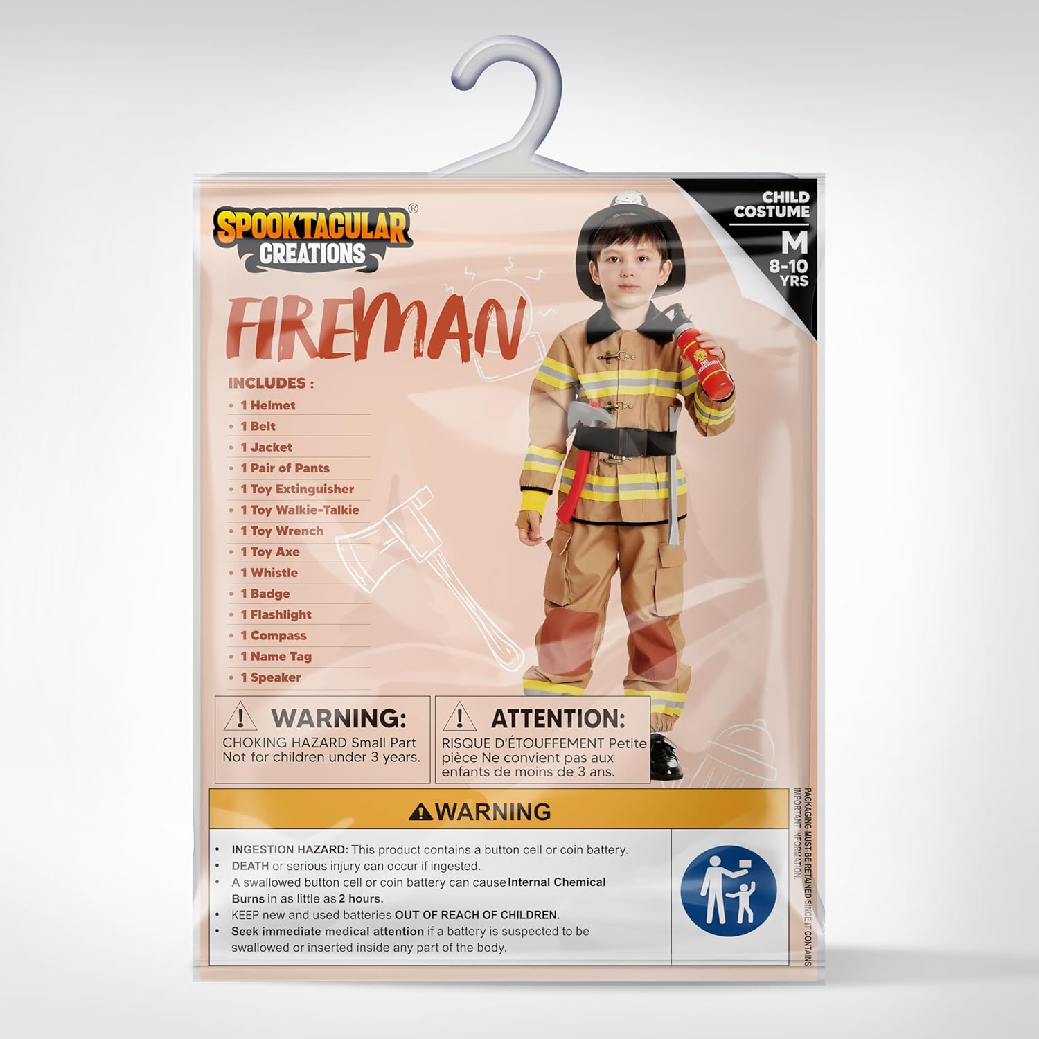 Spooktacular Creations Halloween Boys Fireman Costume Set
