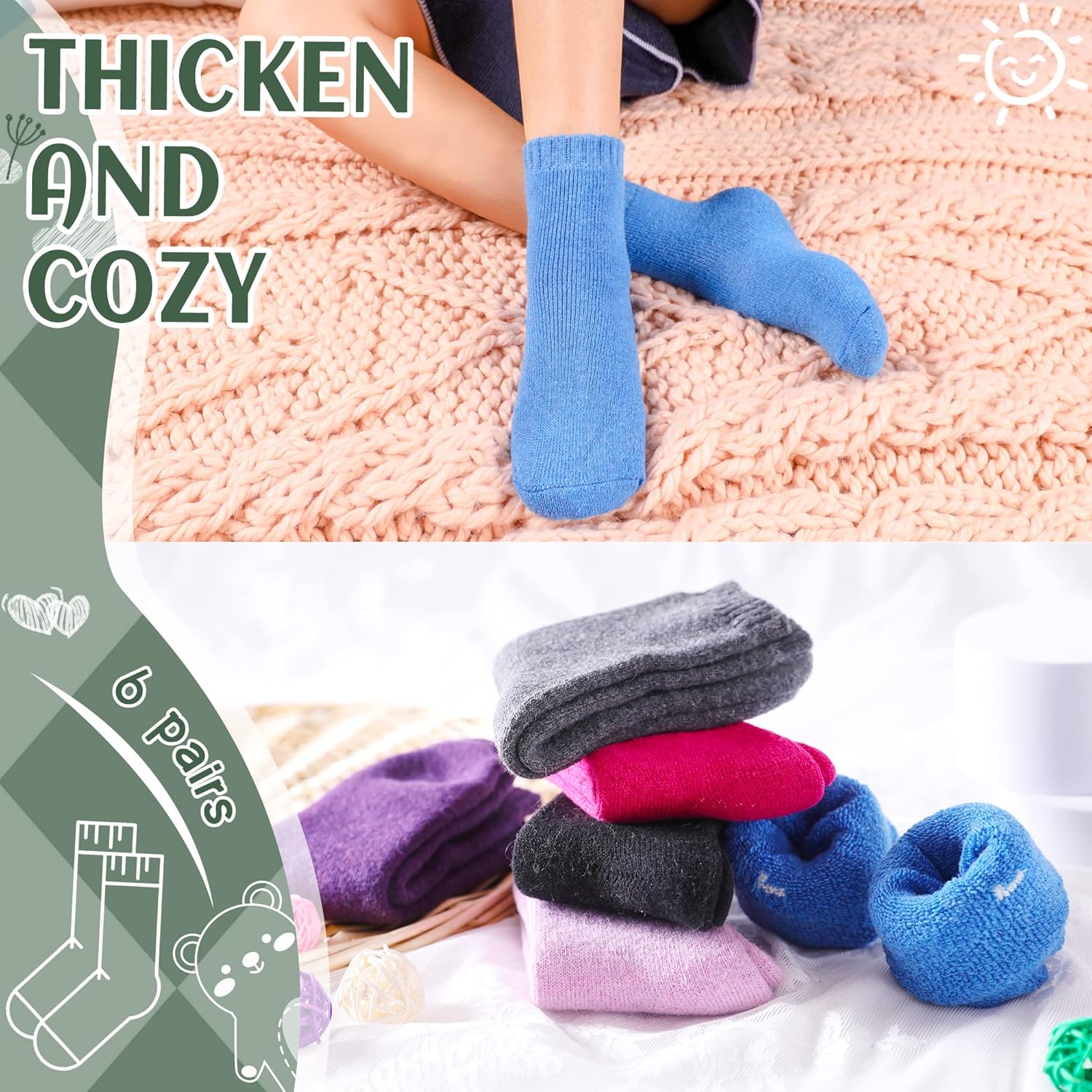 Perfect Warmness Comfy Kids Winter Socks
