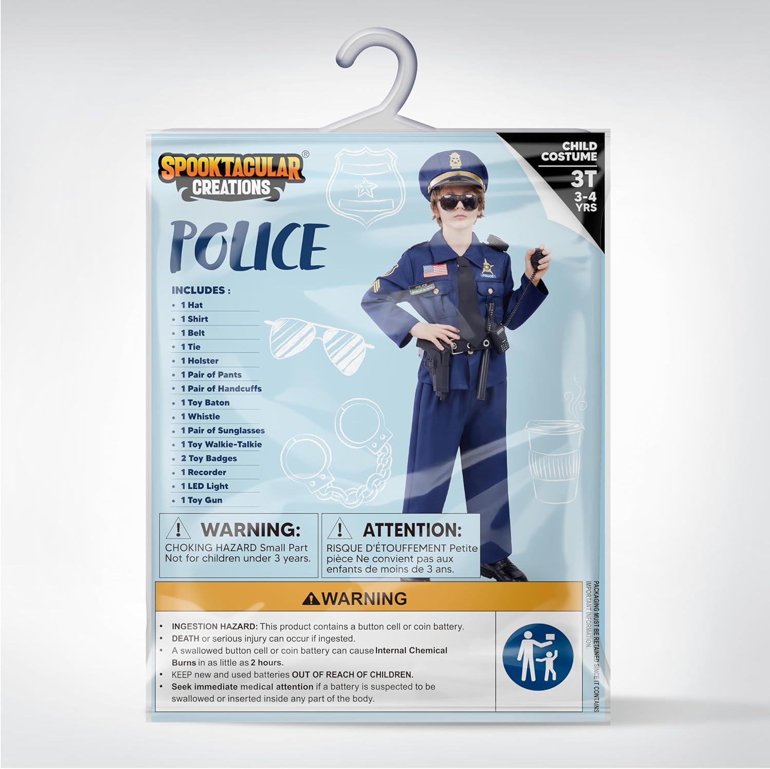 Spooktacular Creations Halloween Police Costume for Kids