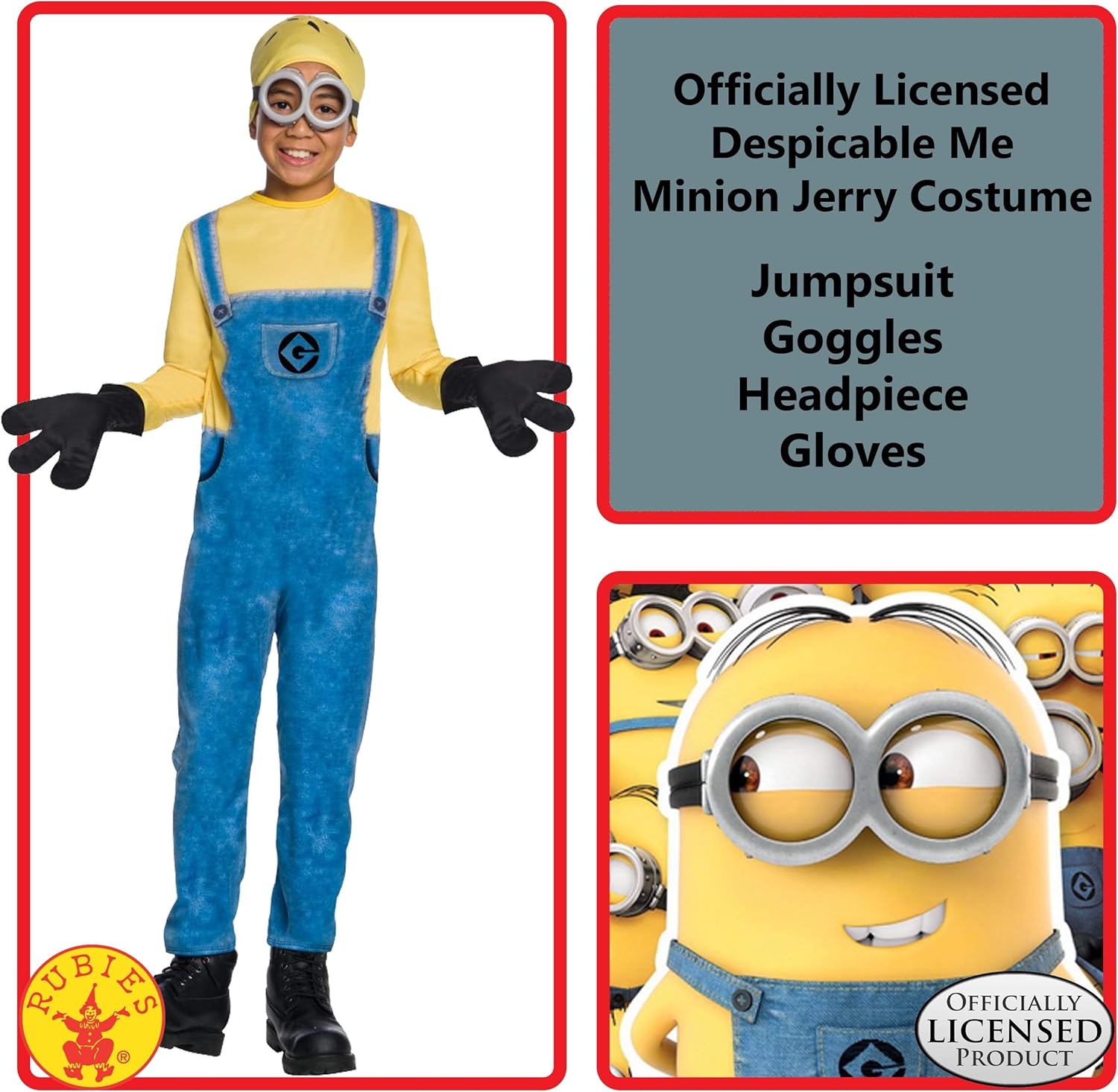 Rubies Childs Desorable Me 3 Jerry Minion Costume Medium