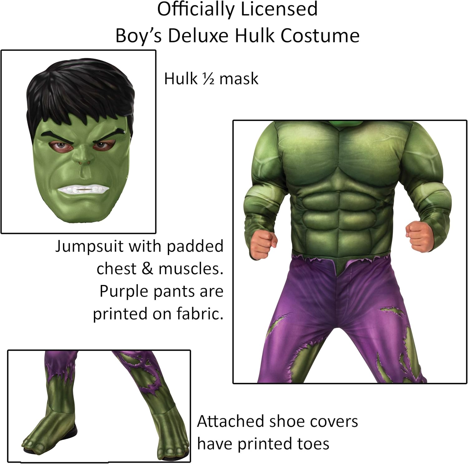 Rubies Marvel Avengers Deluxe Hulk Costume for Boys