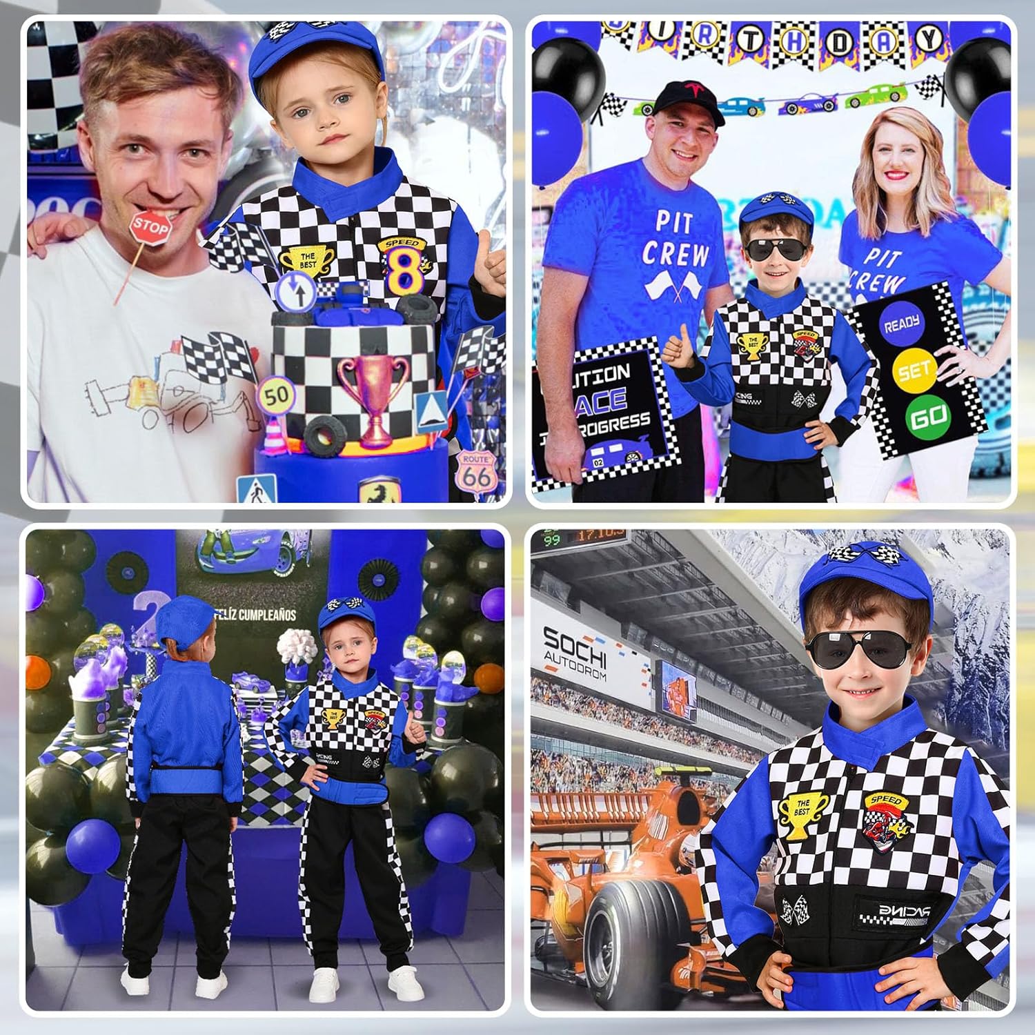 Latocos Kids Racer Driver Costume Halloween costume