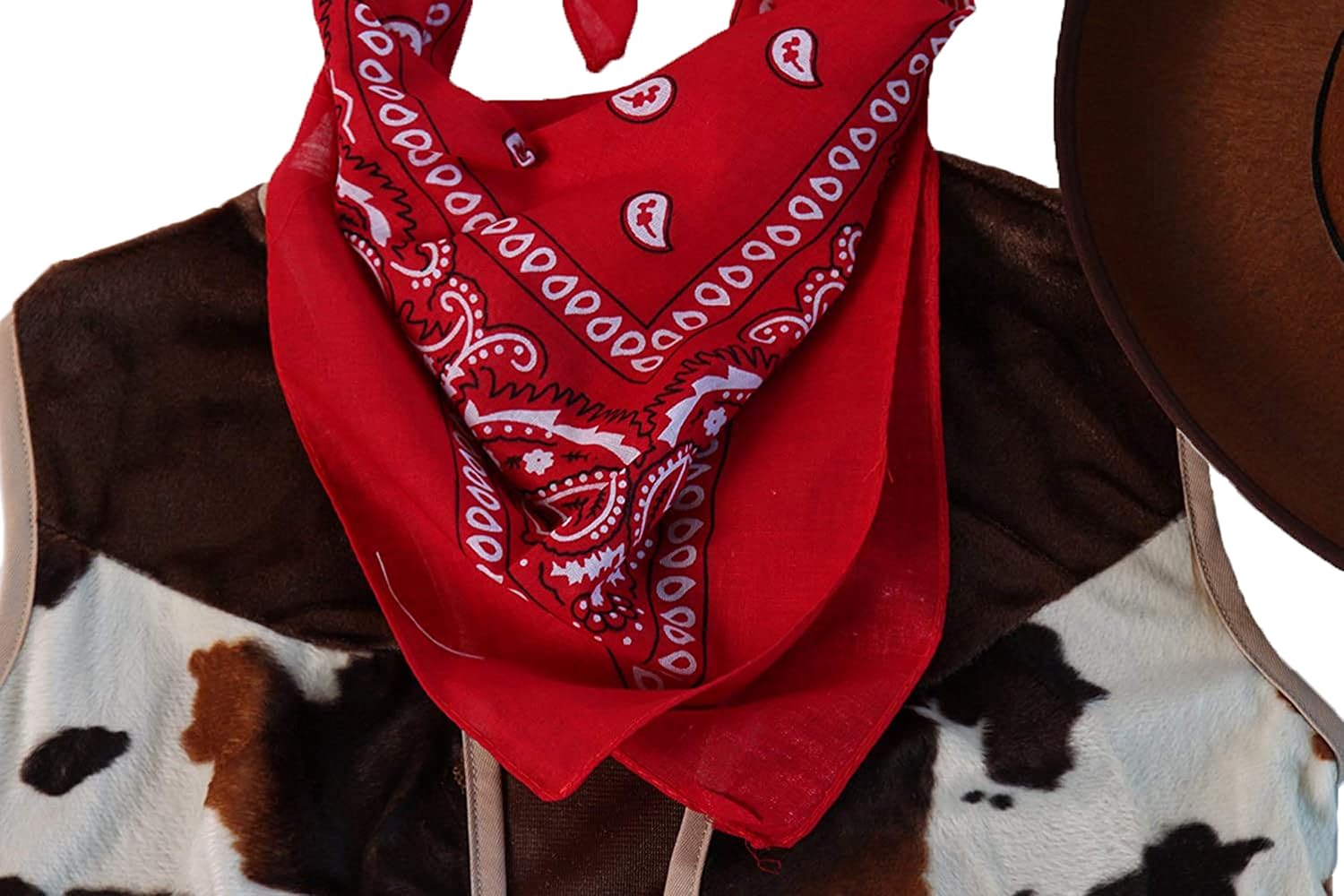 Kids Western Rodeo Costume Set for Boys Girls - Vest Hat Bandanna