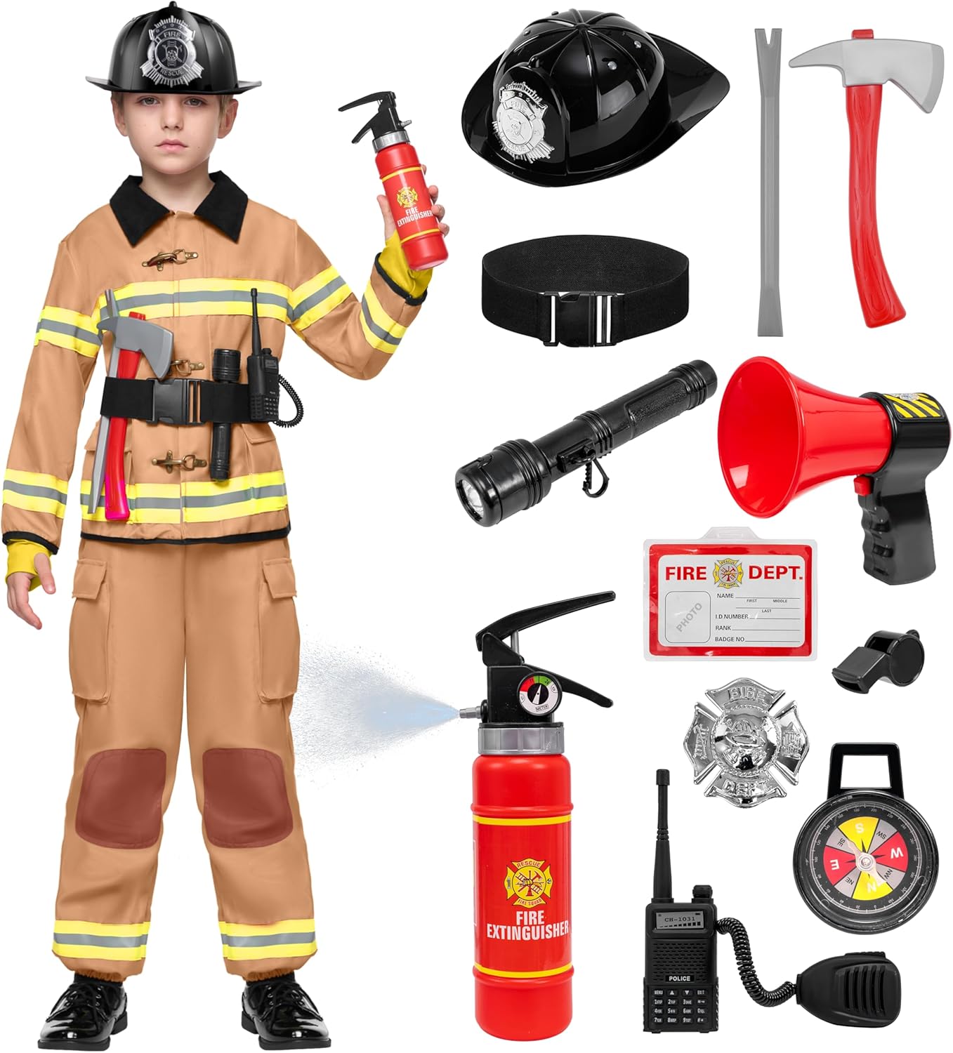 Spooktacular Creations Halloween Boys Fireman Costume Set