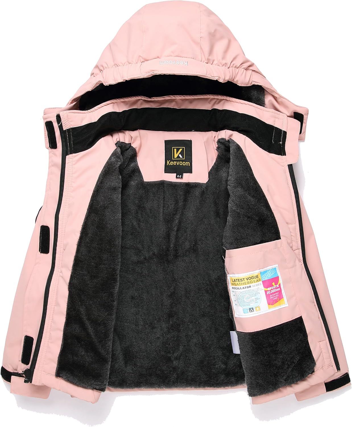 Keevoom Girls Ski Jacket Warm Windproof