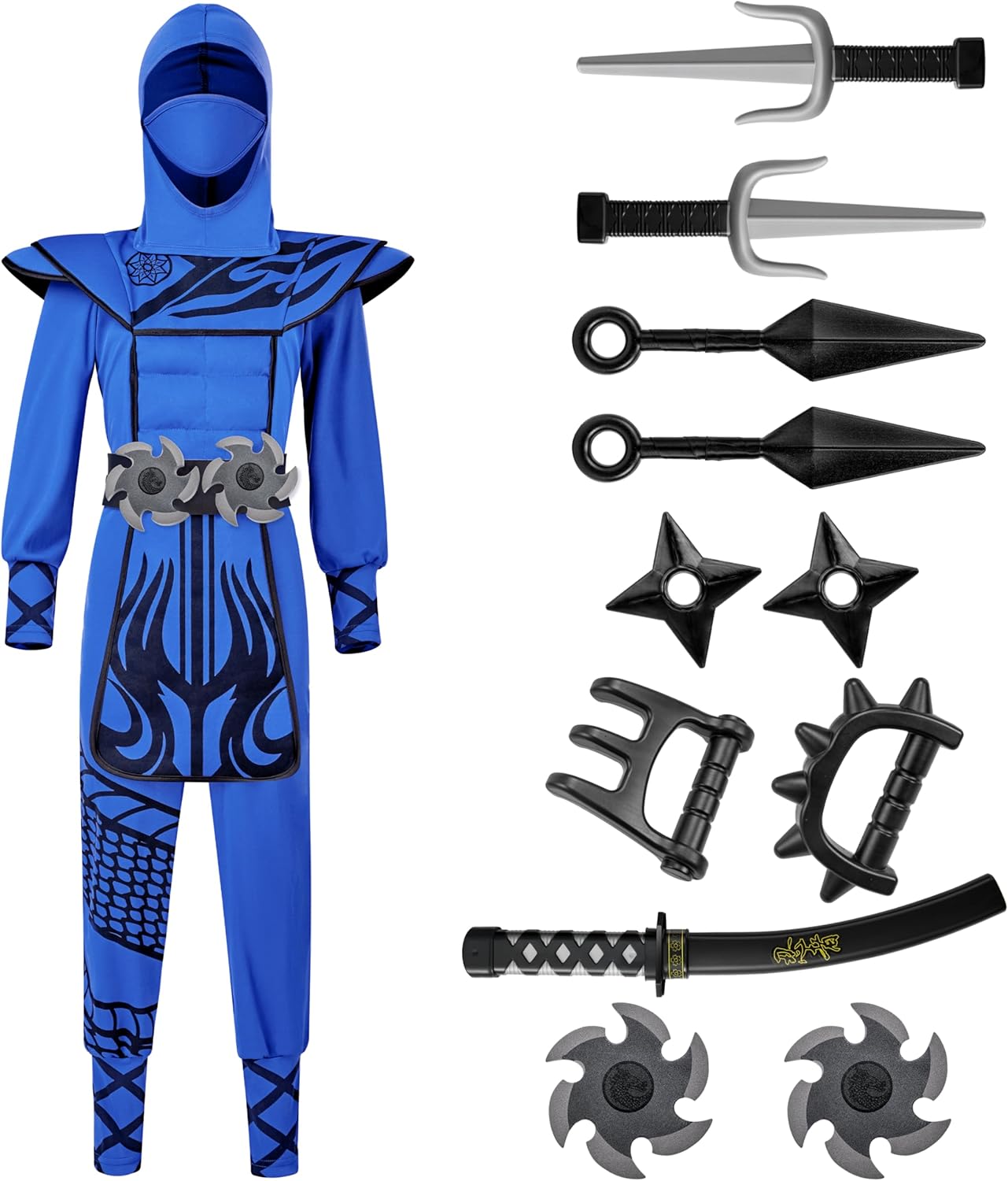 Dragon Scales Ninja Costume for Boys Toddler Halloween Party Primitive Accessories