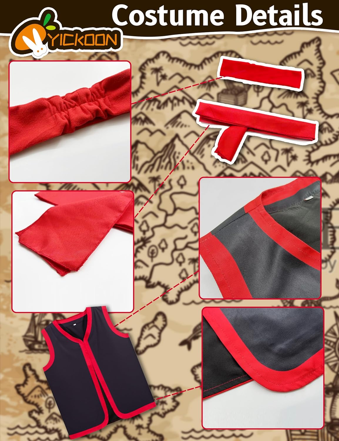 Pirate Kids Costume Boys Pirate Outfit Halloween Party Set