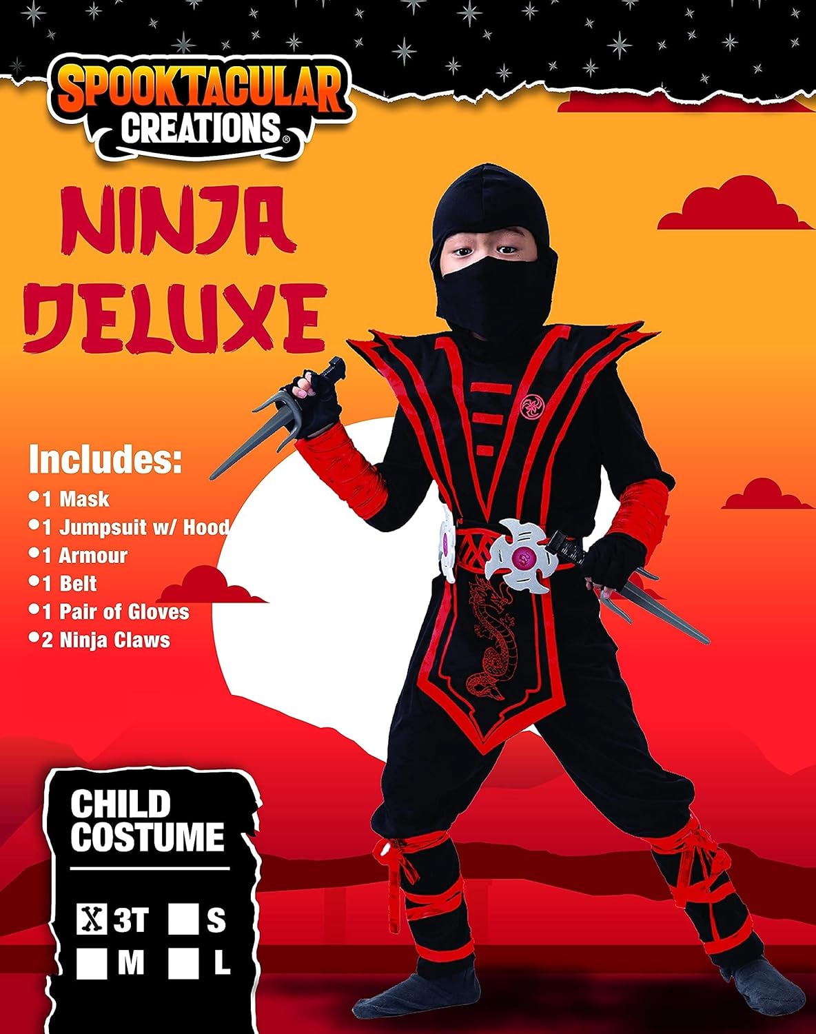 Spooktacular Ninja COSTUME for Kids