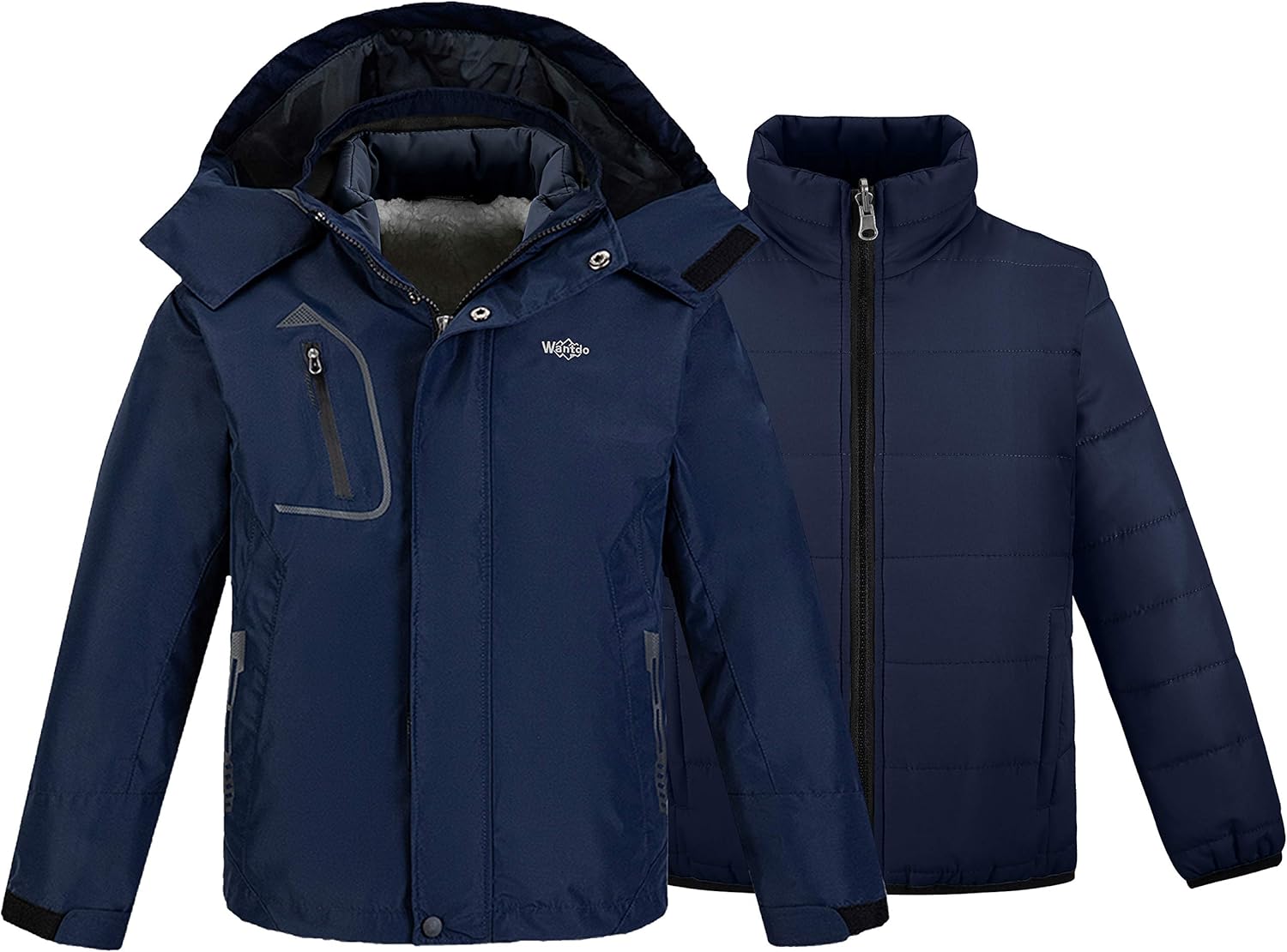 Wantdo Boys 3-in-1 Ski Jacket Waterproof Warm