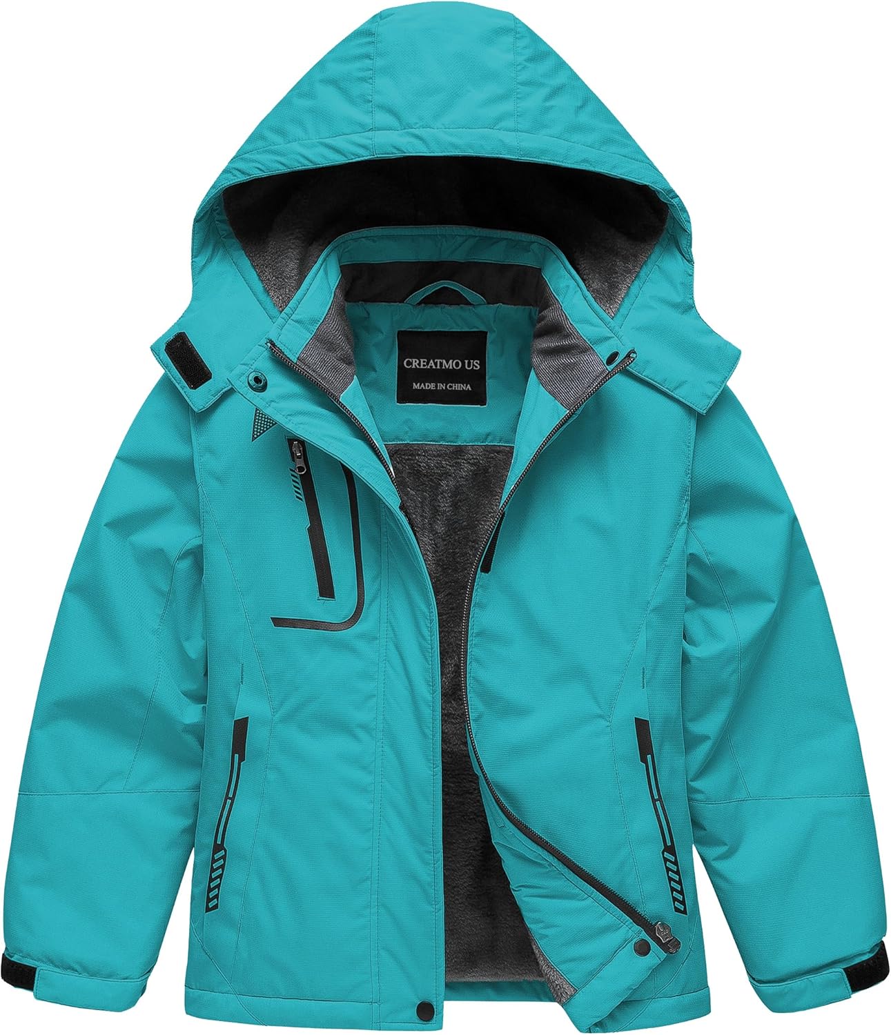 Sturdy Ski Jacket for Girls Waterproof Windproof for Winter Sports