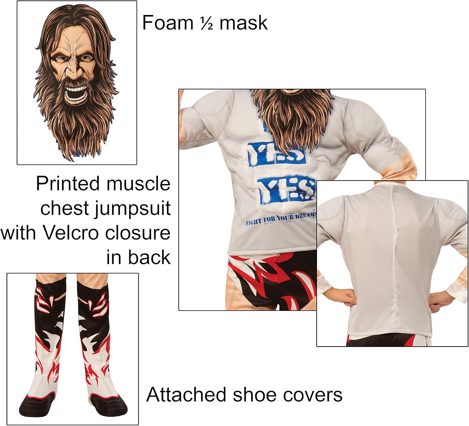 Dcompare Boys Deluxe Daniel Bryan Costume