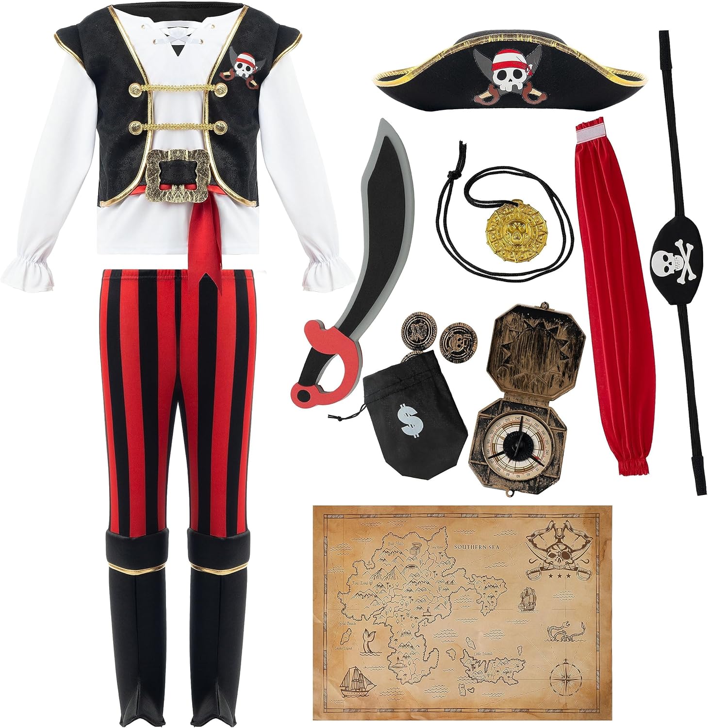 Spooktacular Pirate Costume Set for Boys Halloween
