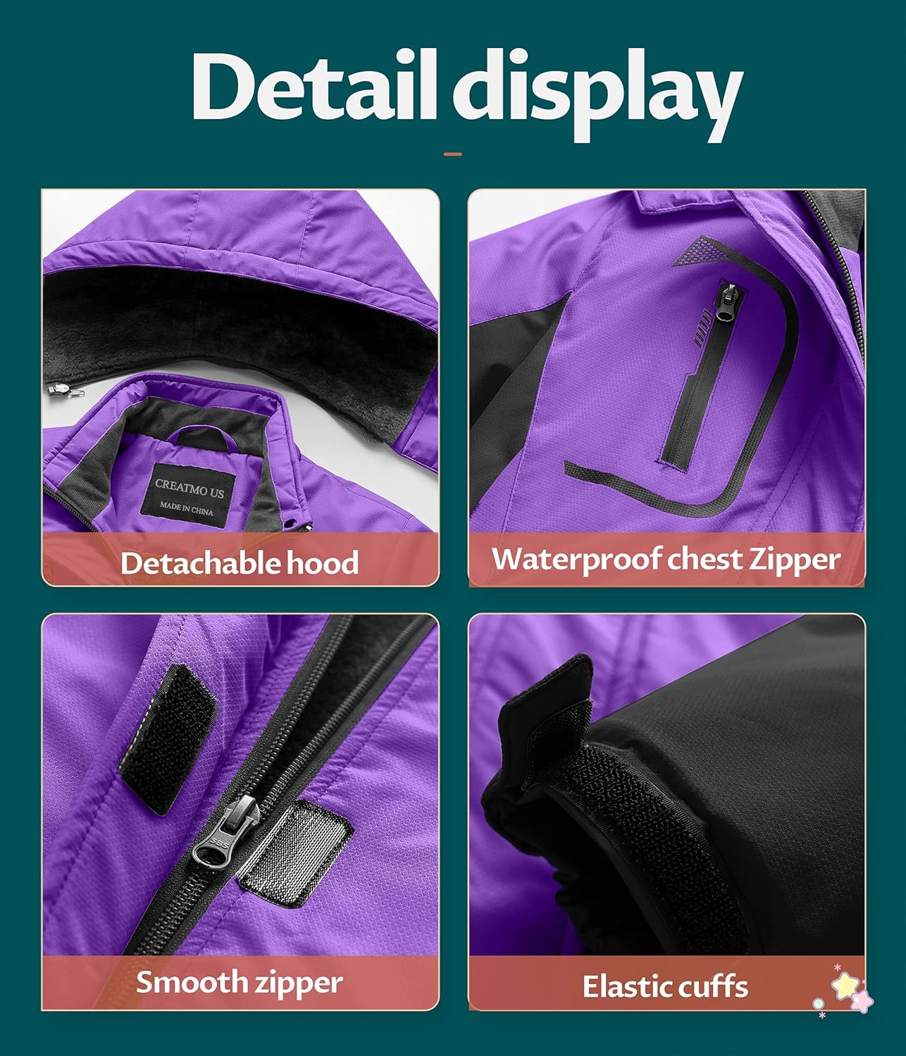 Girls Waterproof Ski Jacket