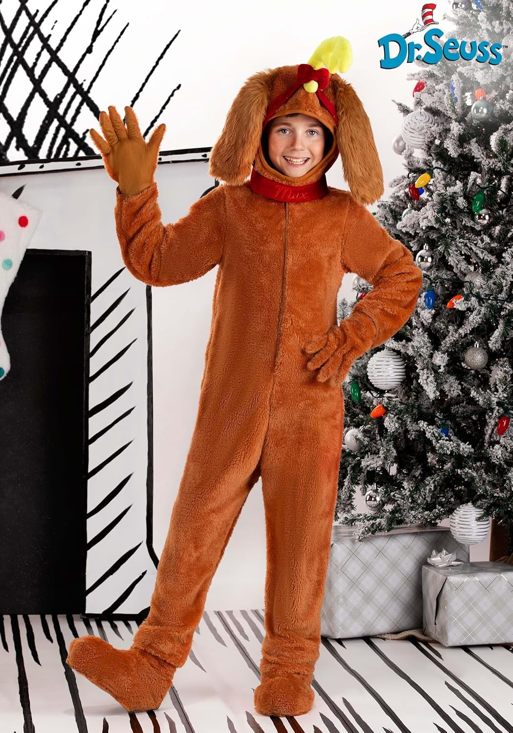 Dr Seuss The Grinch Max Pajama Party Costume for Kids -Festive Fun